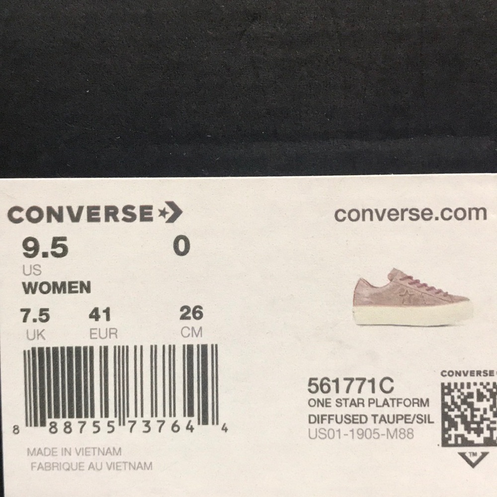 NWT Converse One Star Platform OX Diffused Taupe W - Picture 8 of 8